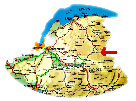 carte de Haute-Savoie