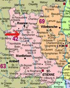 carte de Cote Roannaise