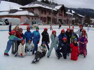 Groupe à la patinoire des Gets